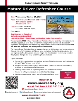 Event Poster Mature Driver Course